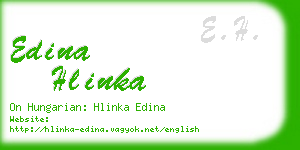 edina hlinka business card